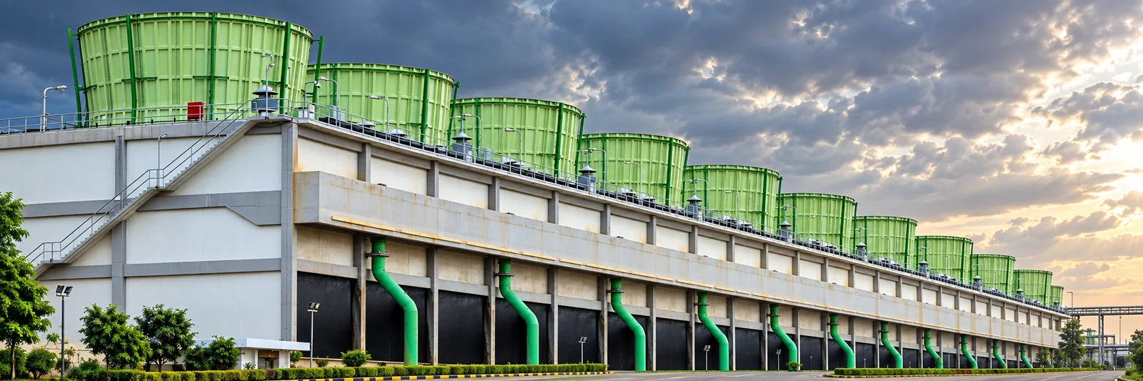 Cooling towers — illustrative industrial scene